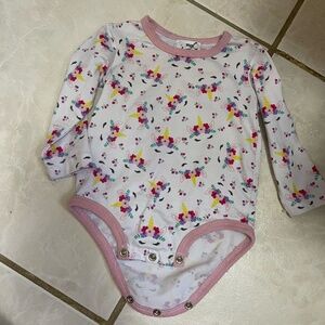 543. My Destiny Floral Unicorn Face Long Sleeve Size 0-3 months